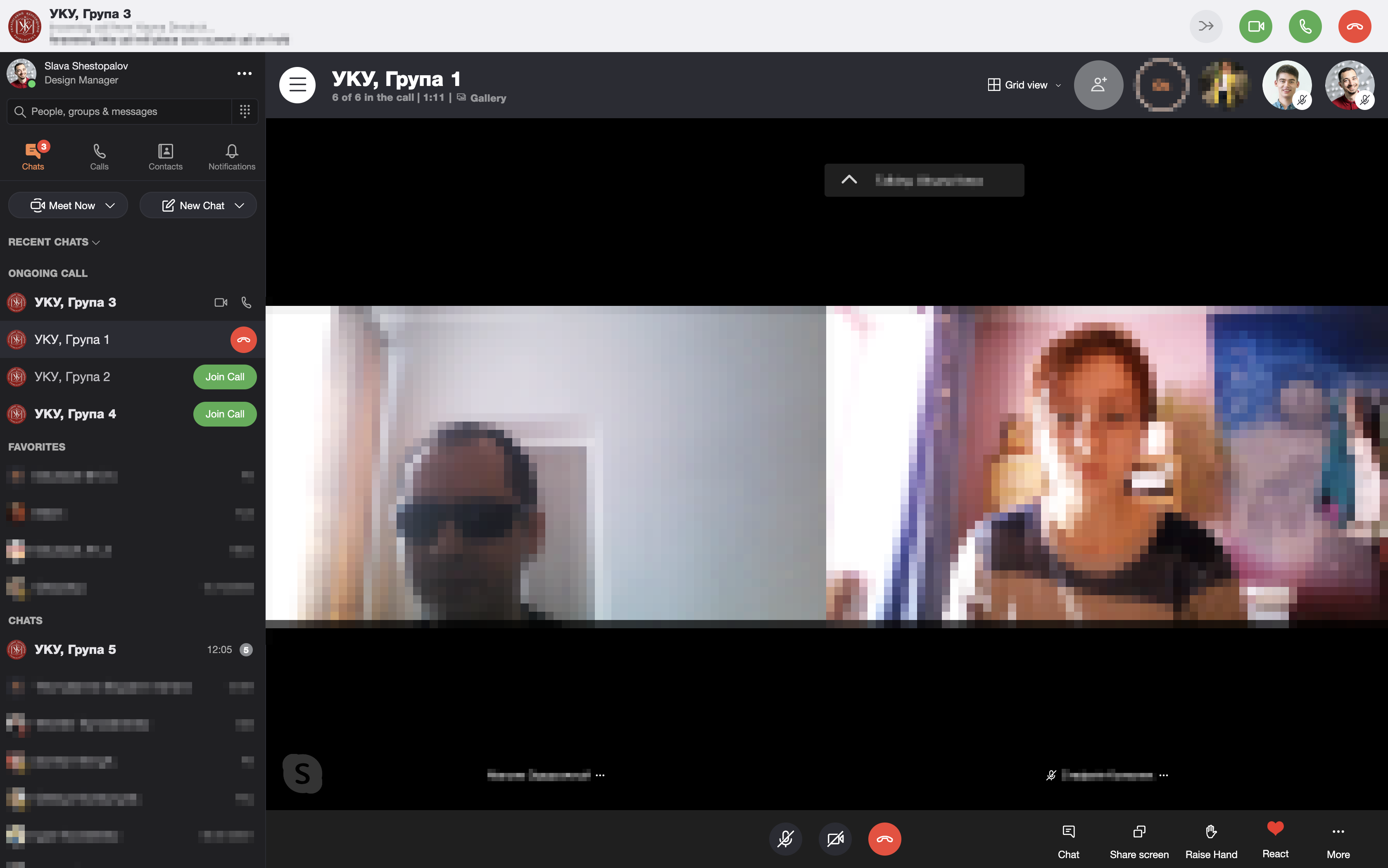 Сессия онлайн-тестирования доступности образования в Skype.